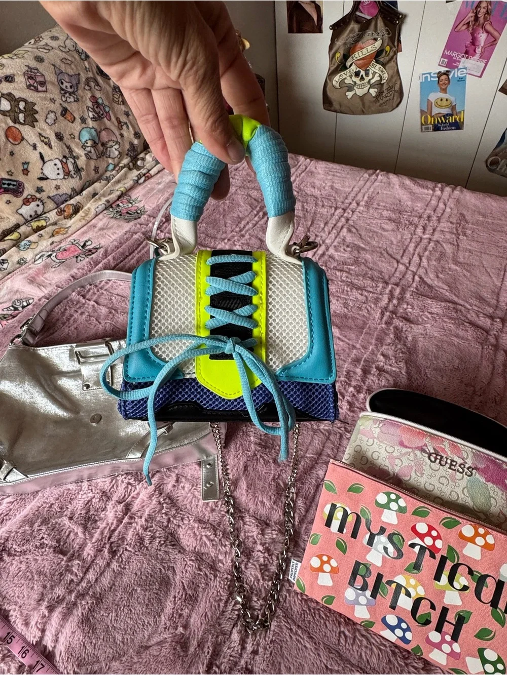 Silver Kids Shoulder Bag - Metallic Handbag for Kids